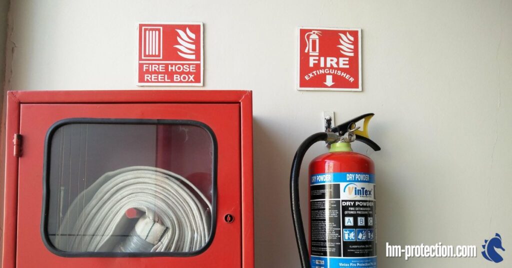 fire box and fire extinguisher