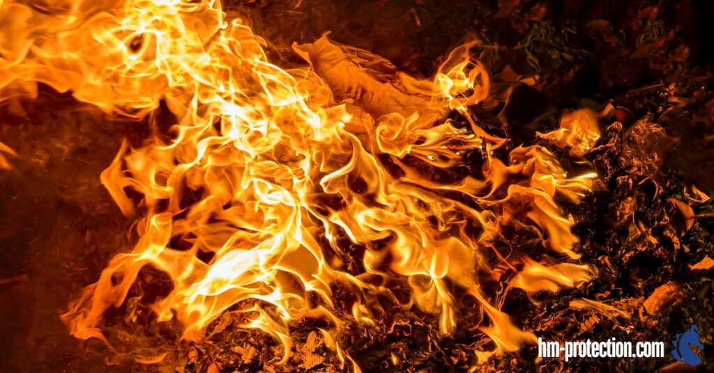flame burning up close